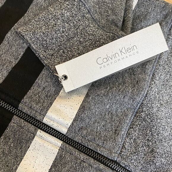 Calvin Klein Performance Cotton Metallic Striped Sweater Hoodie Size S - Picture 7 of 7